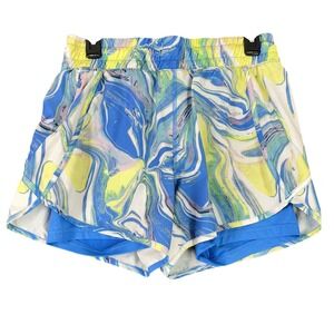 Avia‎ Running Shorts Women M 8-10 Lined Pull On Abstract Print Activewear